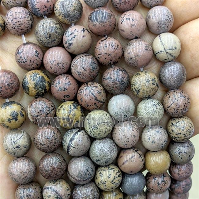 Natural Chinese Chohua Jasper Beads Smooth Round