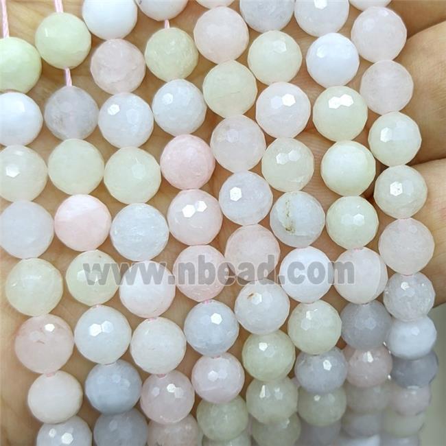 Jade Beads Dye faceted Round Multicolor