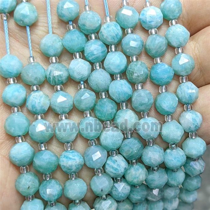 Natural Green Amazonite Beads Cutted Round