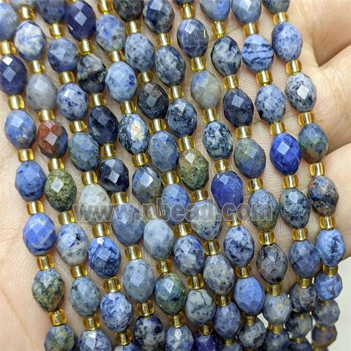 Natural Blue Sunset Dumortierite Beads Faceted Rice