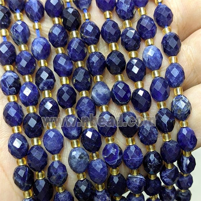 Natural Blue Sodalite Beads A-Grade Faceted Rice