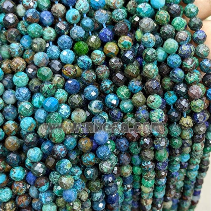 Natural Chrysocolla Beads Faceted Round