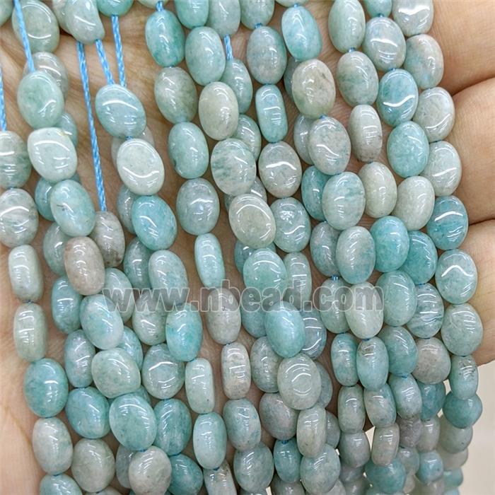 Natural Green Amazonite Oval Beads