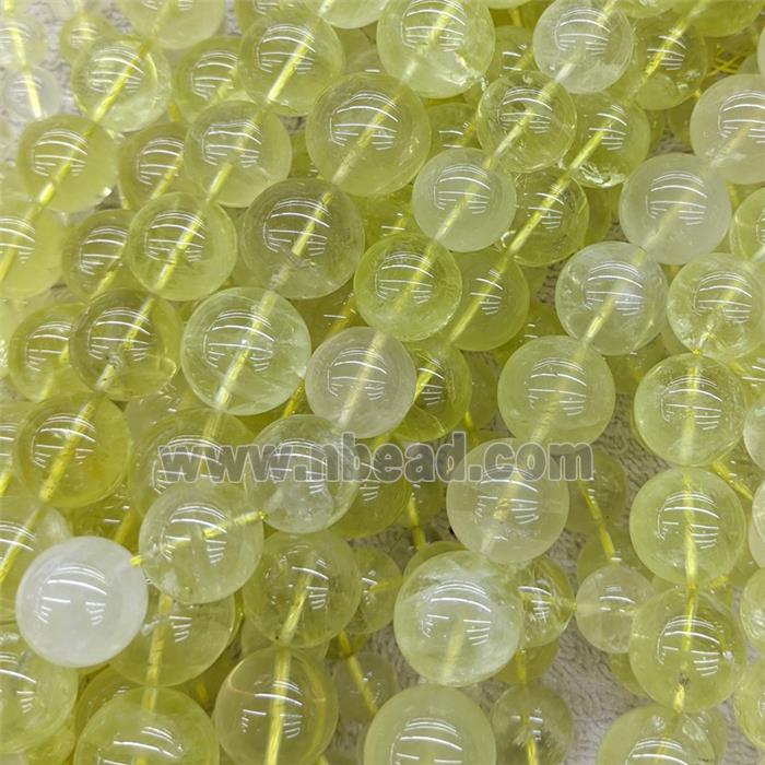 Natural Lemon Quartz Beads A-Grade Smooth Round Olive