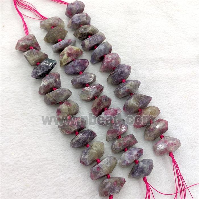 Natural Pink Tourmaline Nugget Beads Rubellite Freeform