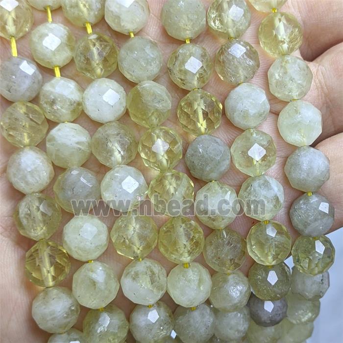 Natural Lemon Quartz Beads Faceted Round
