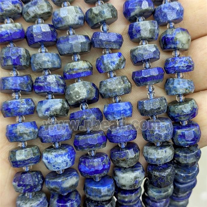 Natural Blue Lapis Lazuli Beads Faceted Rondelle