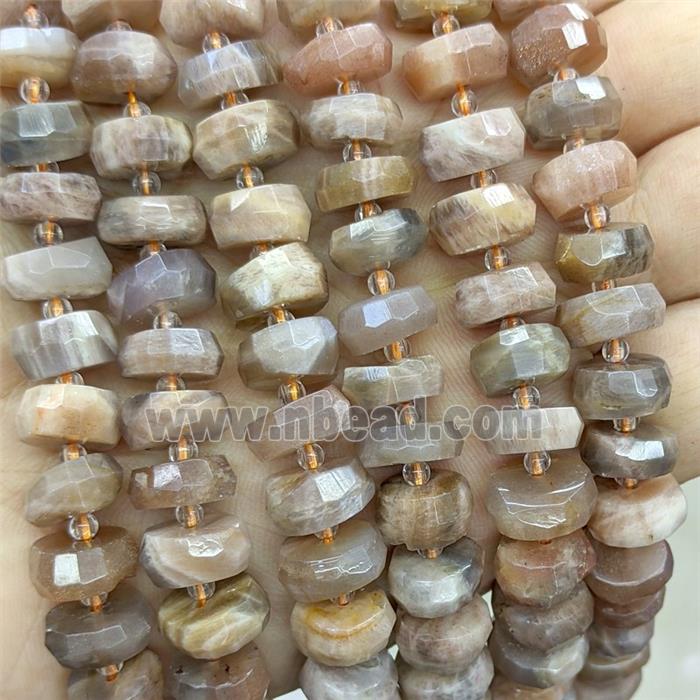 Natural Sunstone Beads Faceted Rondelle