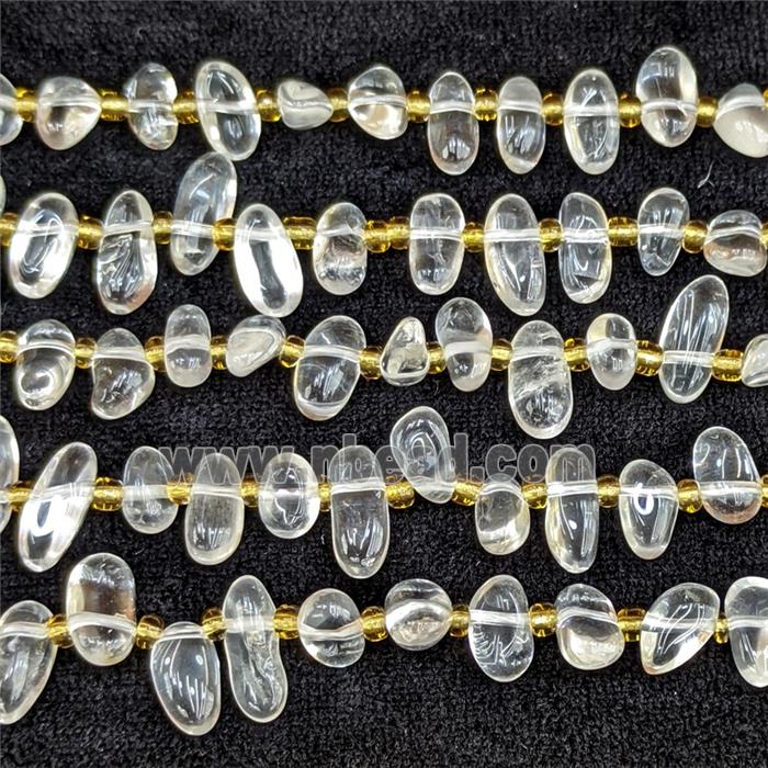 Natural Clear Quartz Chips Beads Freeform Topdrilled