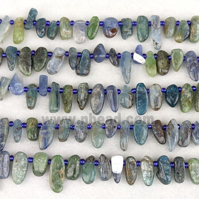 Natural Blue Kyanite Chips Beads Freeform B-Grade Topdrilled