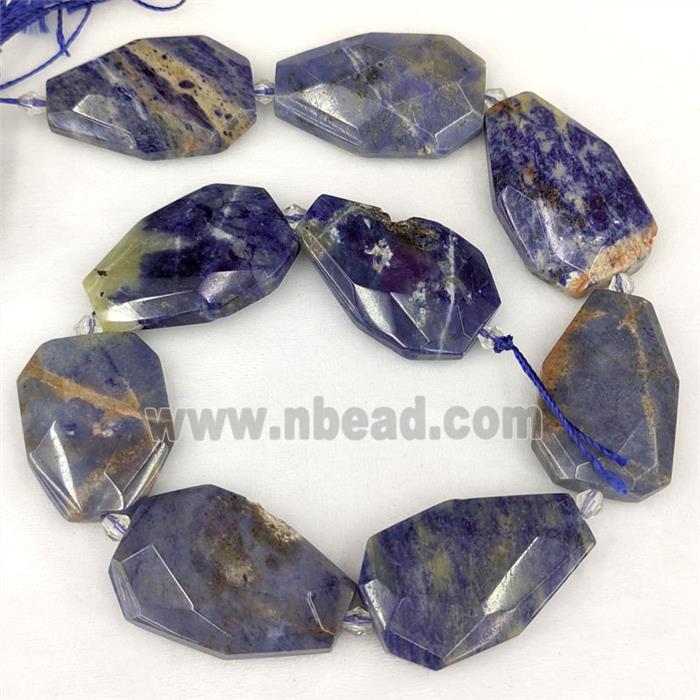 Blue Sodalite Slice Beads