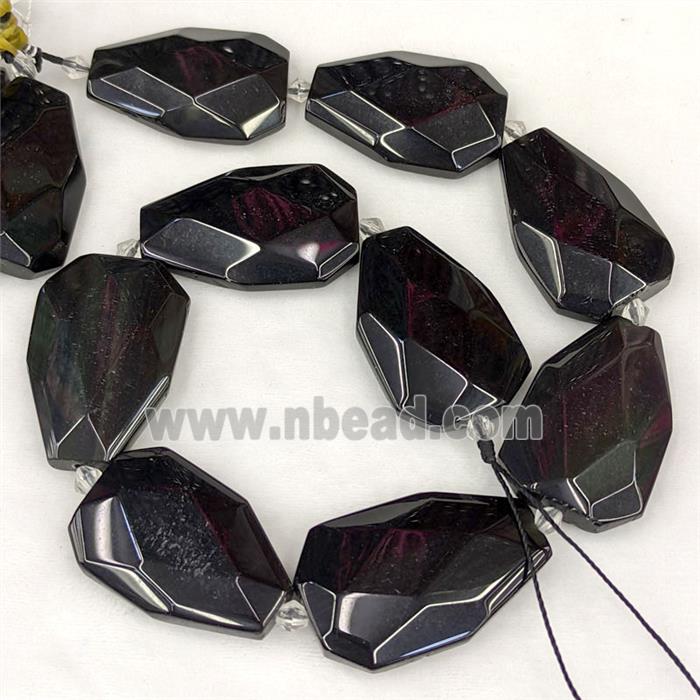 Black Obsidian Slice Beads