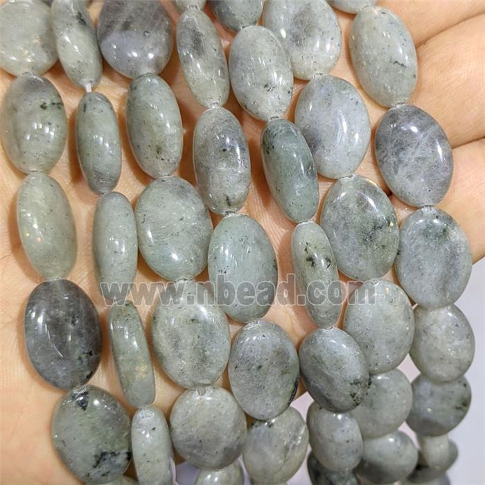 Gray Labradorite Oval Beads