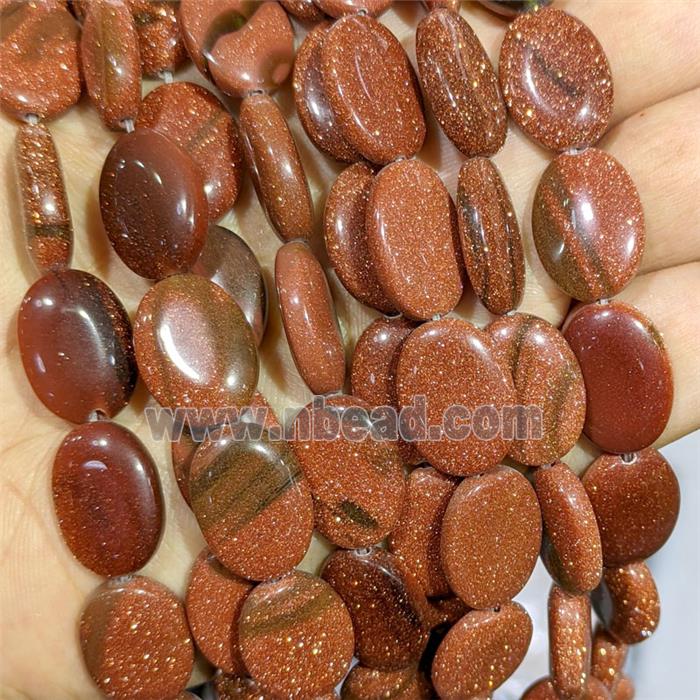 Golden Sandstone Oval Beads