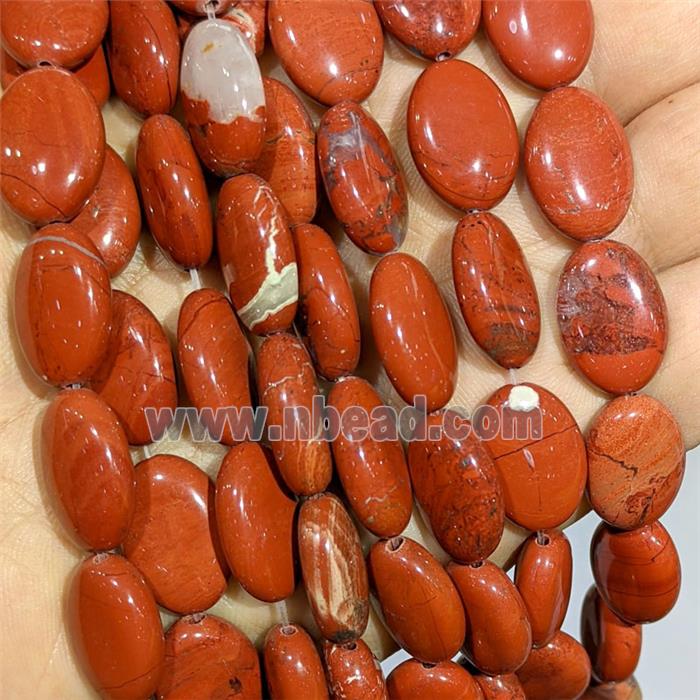 Red Jasper Oval Beads