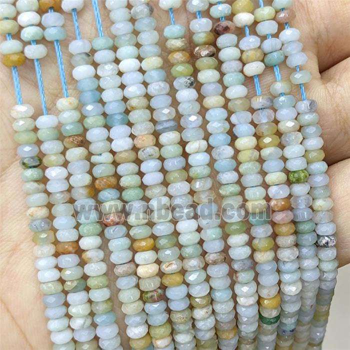 Chinese Amazonite Beads Faceted Rondelle