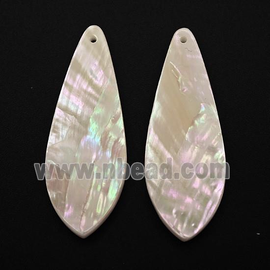 White MOP Shell Teardrop Pendant