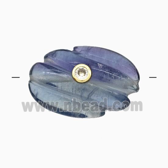Multicolor Fluorite Beads Pave Zirconia
