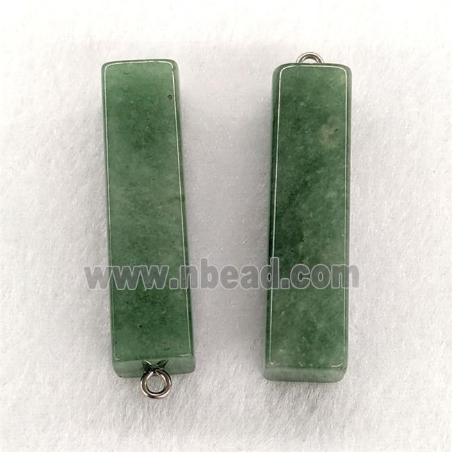 Natural Green Aventurine Stick Pendant