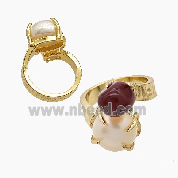 gemstone Ring, Gold plated