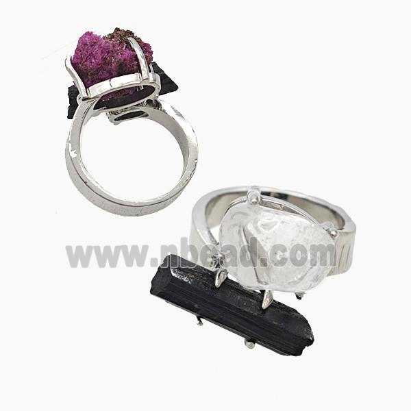 gemstone Ring, Platinum plated