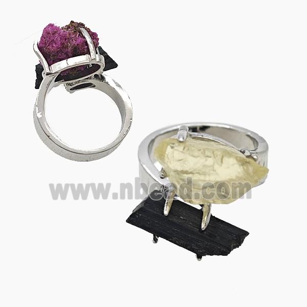 gemstone Ring, Platinum plated
