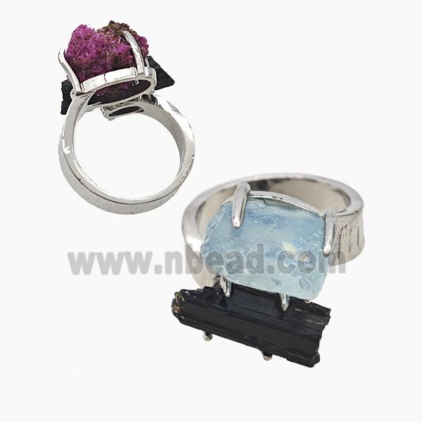 gemstone Ring, Platinum plated