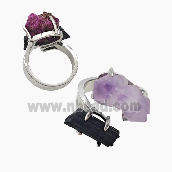 gemstone Ring, Platinum plated