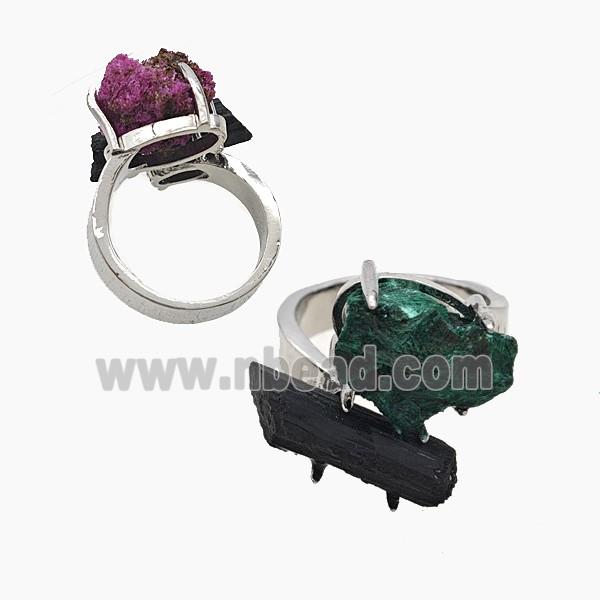 gemstone Ring, Platinum plated