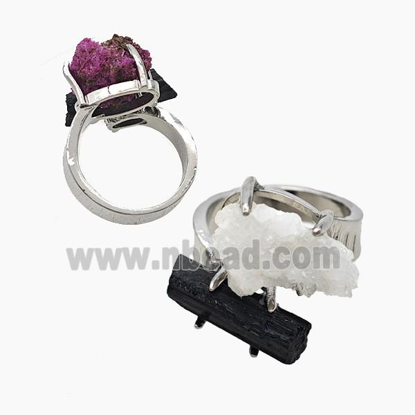 gemstone Ring, Platinum plated