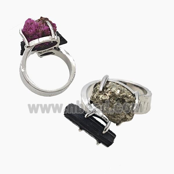 gemstone Ring, Platinum plated