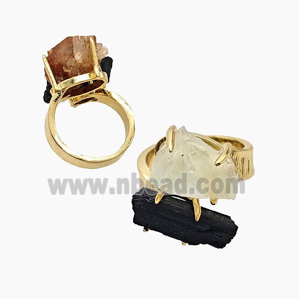 gemstone Ring, Gold plated