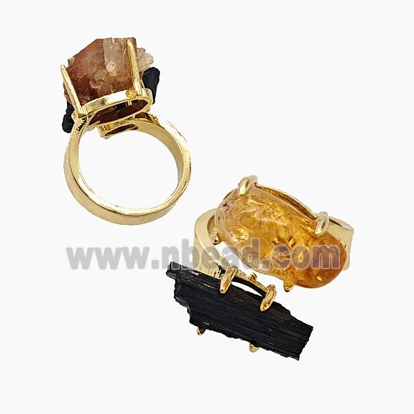 gemstone Ring, Gold plated