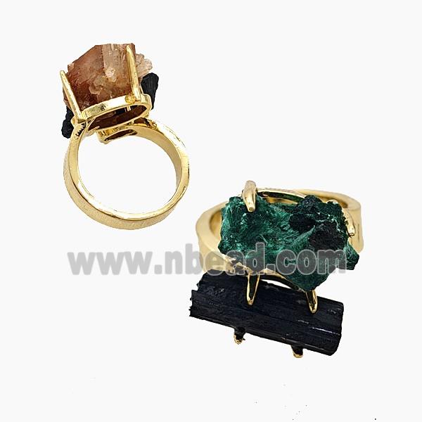 gemstone Ring, Gold plated