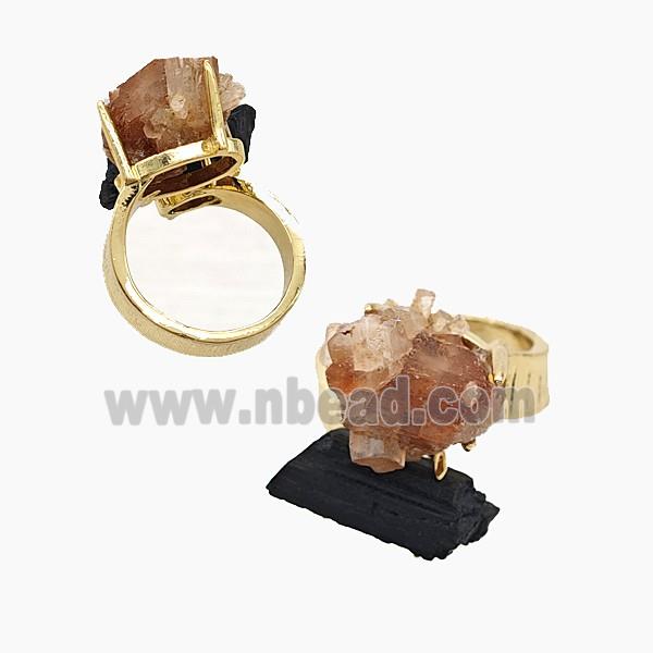 gemstone Ring, Gold plated
