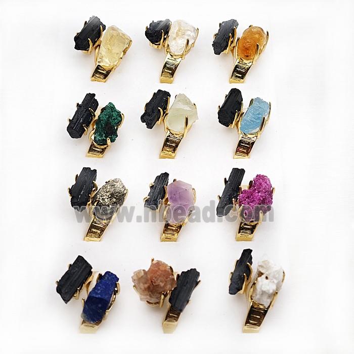 gemstone Ring, Gold plated