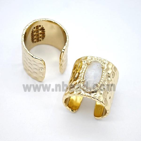 Gemstone Ring, Gold Plated