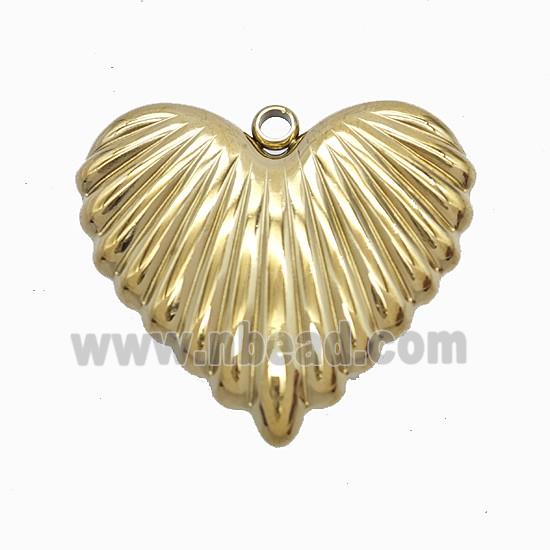 Stainless Steel Heart Pendant Gold Plated