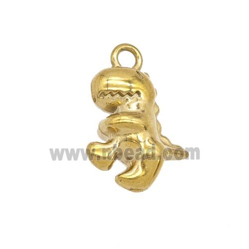 Stainless Steel Dinosaur Pendant Gold Plated