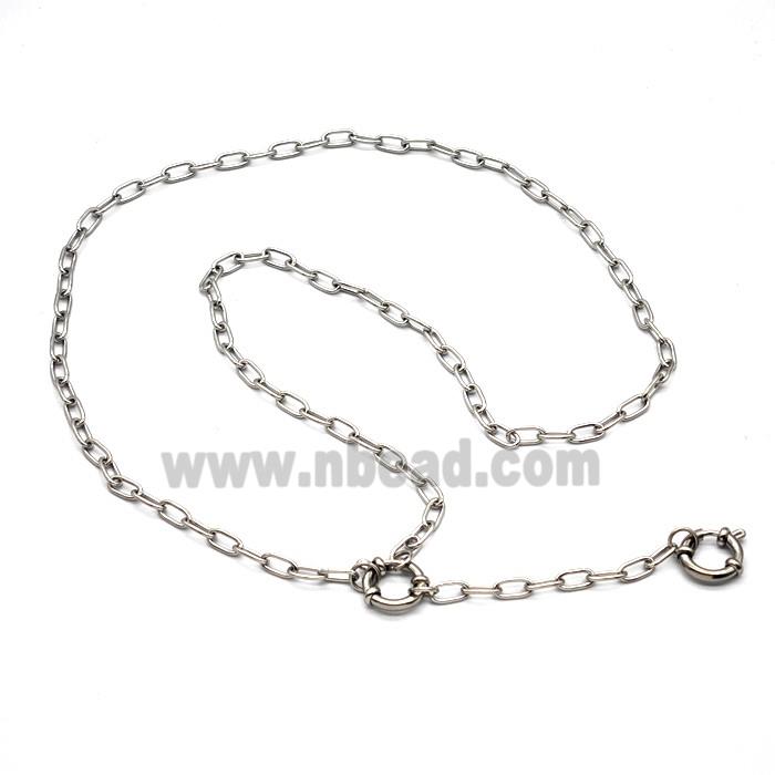 Raw Stainless Steel Necklace Chain