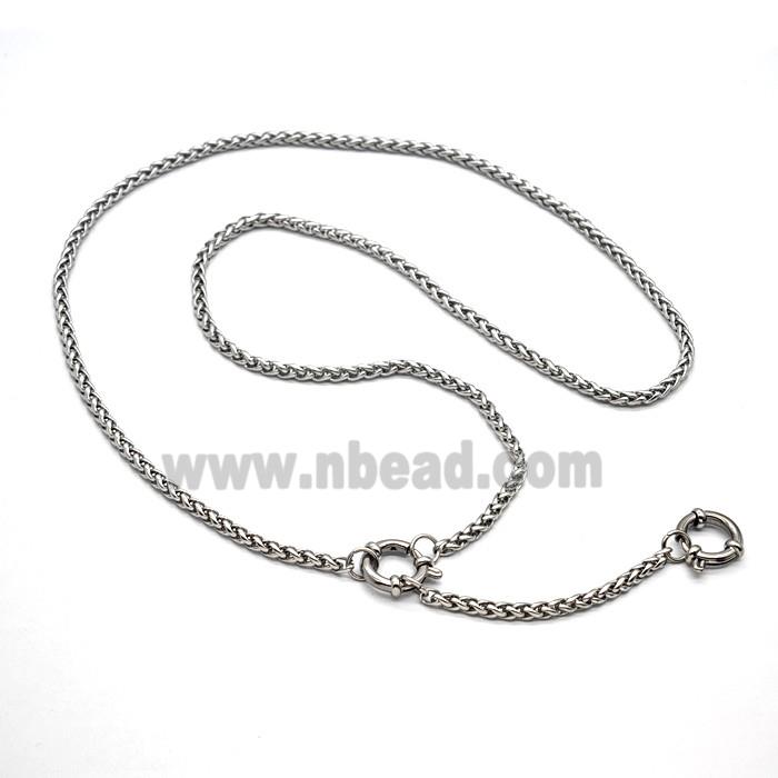 Raw Stainless Steel Necklace Chain