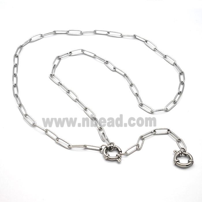 Raw Stainless Steel Necklace Chain