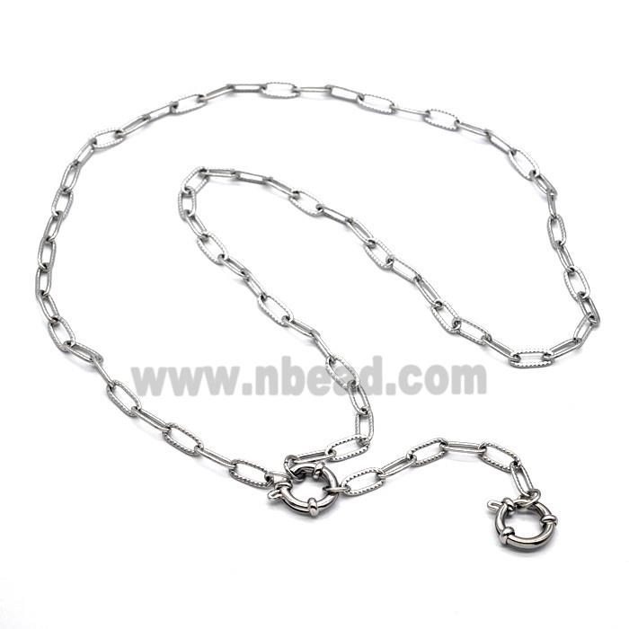 Raw Stainless Steel Necklace Chain