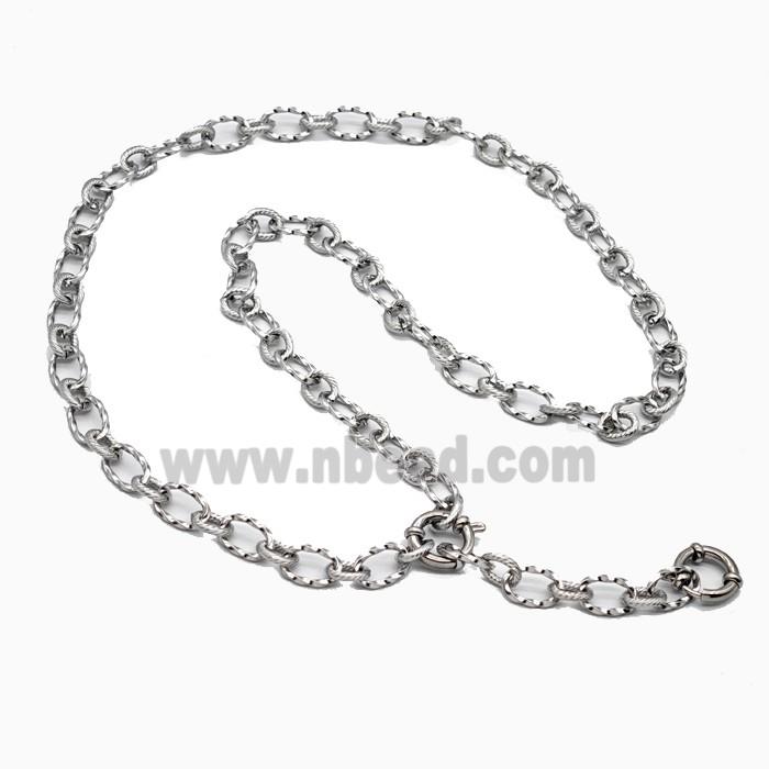 Raw Stainless Steel Necklace Chain