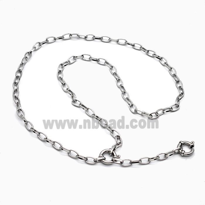 Raw Stainless Steel Necklace Chain