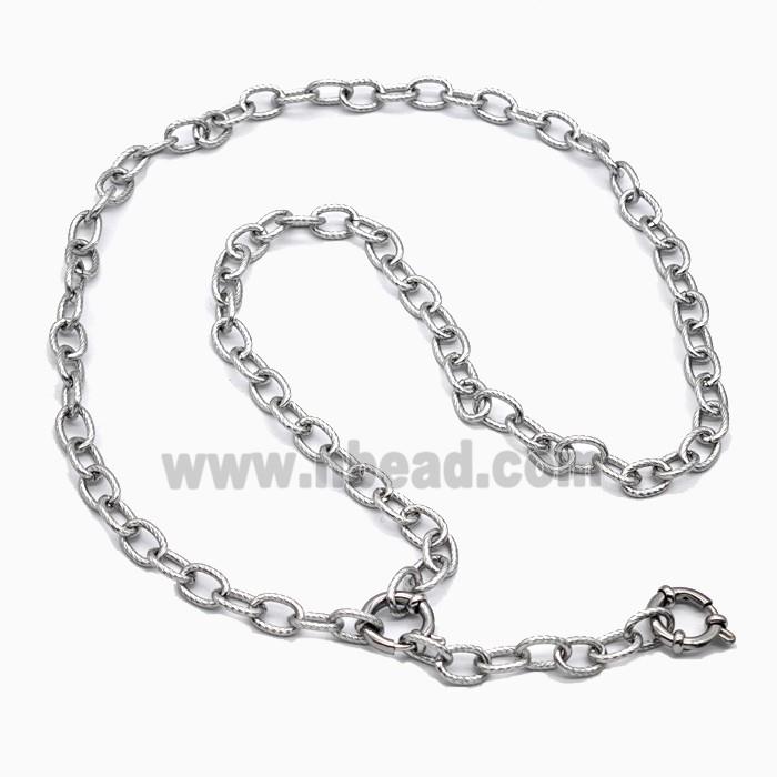 Raw Stainless Steel Necklace Chain