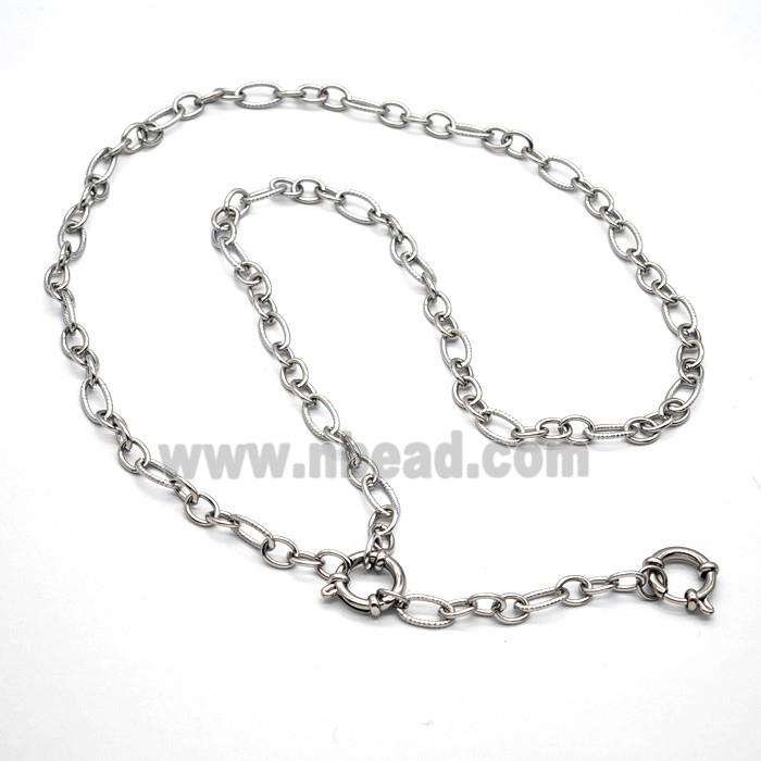 Raw Stainless Steel Necklace Chain