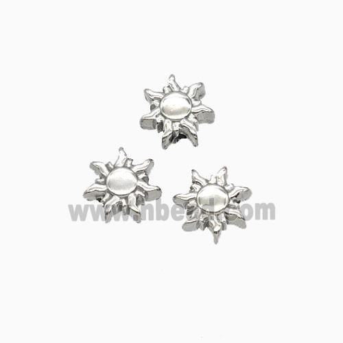 Raw Stainless Steel Sun Beads