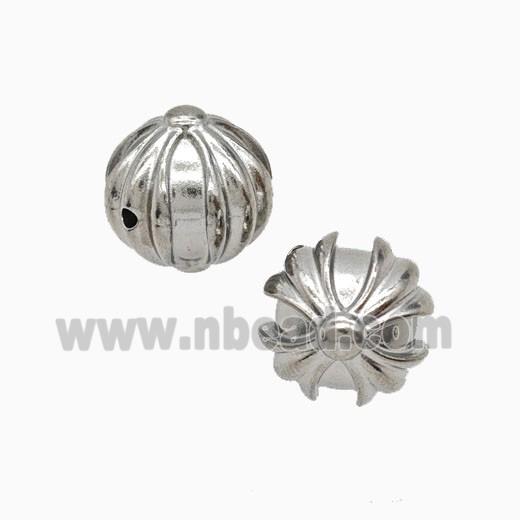 Raw Stainless Steel Round Beads