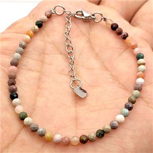 Natural Chinese Alashan Agate Bracelet With Copper Clasp Alxa, approx 3.5mm, 17-22cm length